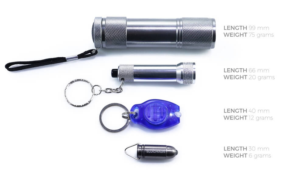 Bullet-slughaus-flashlight-vs-other-keychain_kickstarter