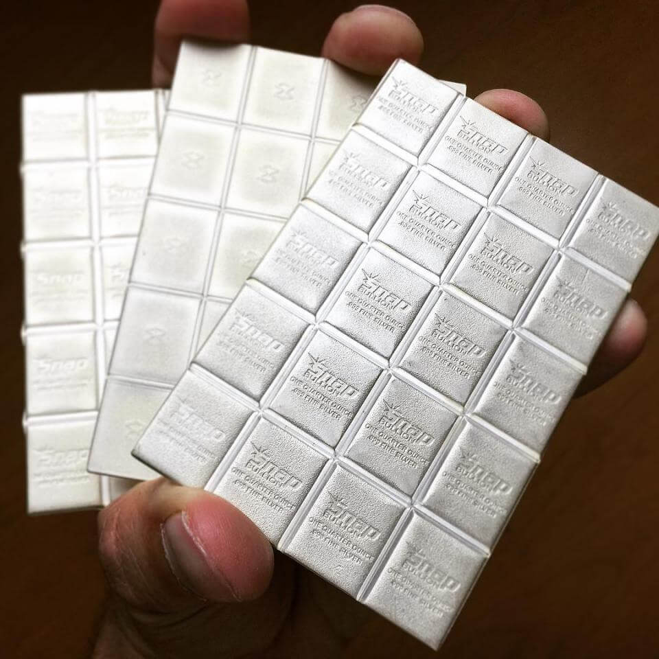 Snap Bullion™ Divisible Fractional Silver Bar, quarter ounce (Photo providentmetals - Instagram)