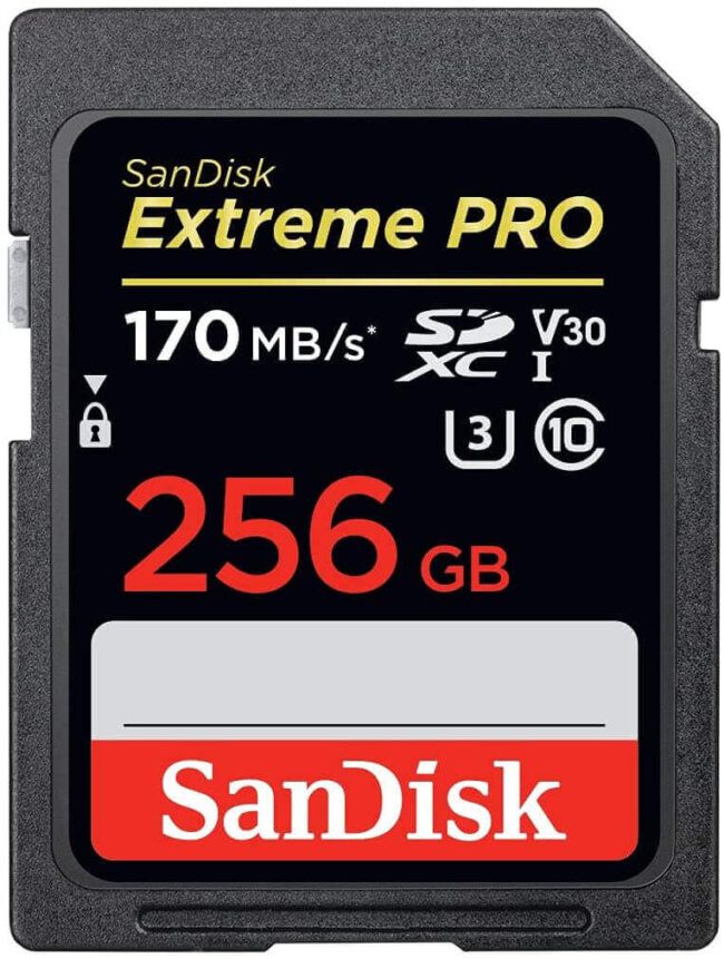 Sony A7IV accessories - SanDisk 256GB Extreme PRO SDHX UHS-I Card