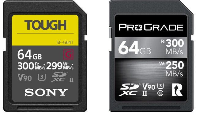 Sony A7IV accessories - Sony Tough Series and ProGrade Digital UHS-II SDXC Memory Card